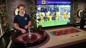 dewacuan slot app interface showing live dealer table and navigation menu